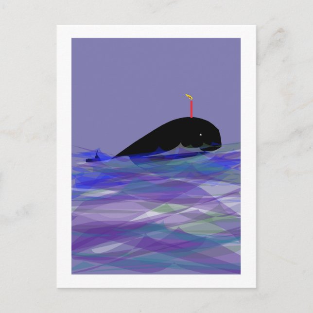 Whale Birthday Postkarte (Vorderseite)
