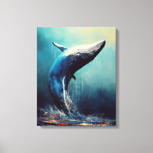Whale Blauer Wal Tierentdeckungsabenteuer Natur Leinwanddruck