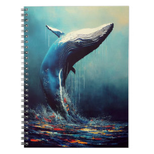 Whale Blauer Wal Tierentdeckungsabenteuer Natur Notizblock