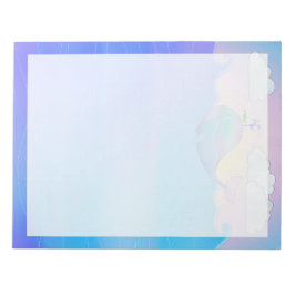 Whale Border - 11" x 8,5" Notepad Notizblock