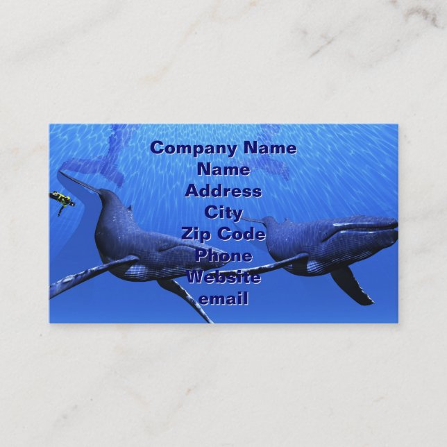 Whale Business Card Visitenkarte (Vorderseite)