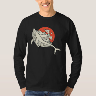 Whale Carrying Mountain Orca Mountain Vintage Ret T-Shirt