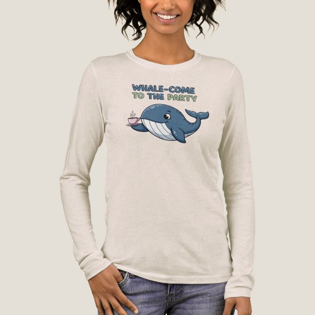 Whale-Come to the Party Tri-Blend Shirt (Vorderseite)