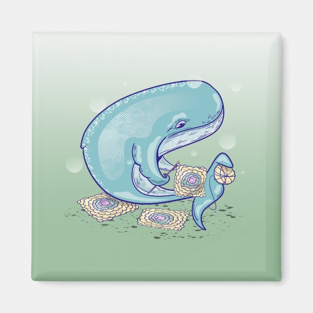 Whale Crocheting Magnet (Vorne)
