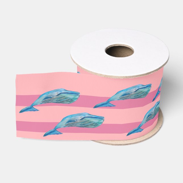 Whale Delphine Meerestiere Fischstämme Ripsband (Spule)