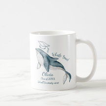Whale Done Grand White Blue Modern Abschluss Gift