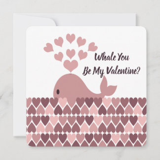 Whale du bist mein Valentine Feiertagskarte