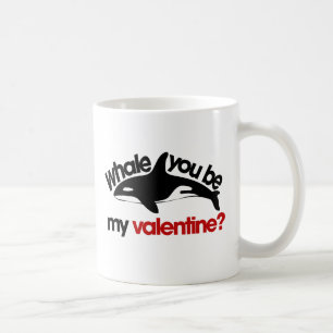 Whale, du bist mein Valentine Kaffeetasse