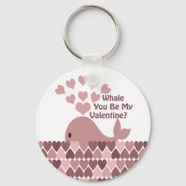 Whale du bist mein Valentine Schlüsselanhänger