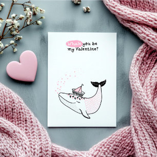Whale du bist mein Valentinunterricht Feiertagskarte