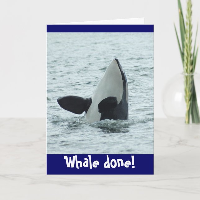 Whale fertig! Glückwunsch-Karte Karte (Vorderseite)