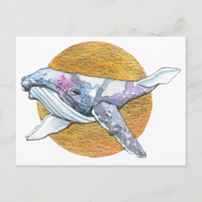 Whale Float Postkarte (Vorderseite)