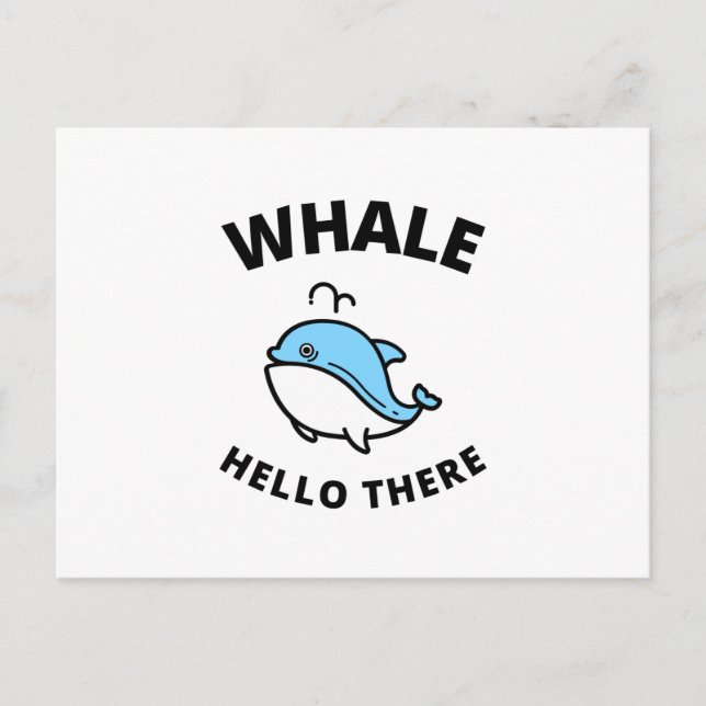 Whale hello dort ankündigungspostkarte (Vorderseite)