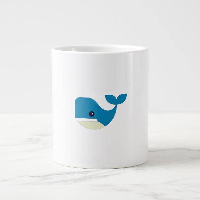 Whale, Humpback, Mammal Jumbo-Tasse (Vorderseite)