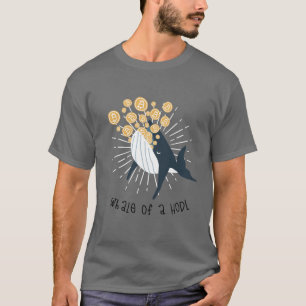 Whale isst Bitcoins HODL witzig T-Shirt