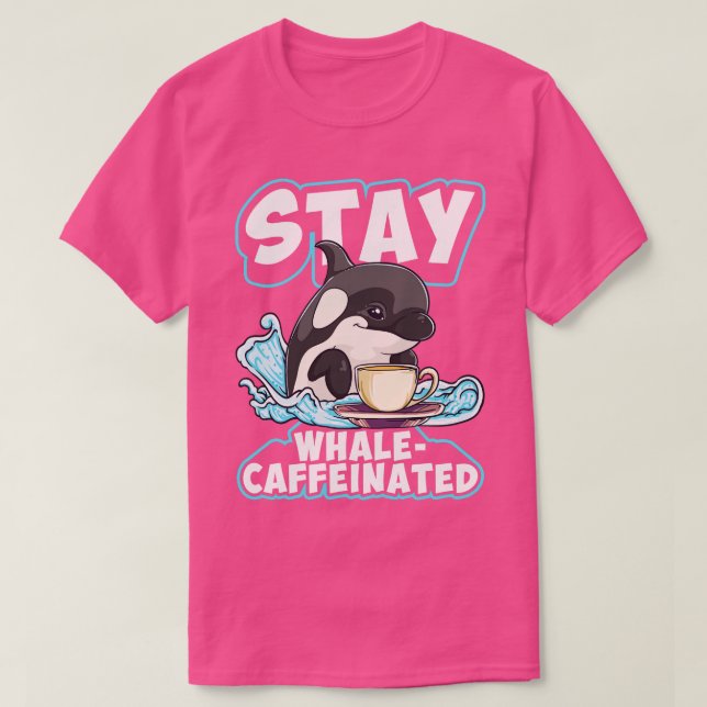 Whale Kaffee Pun Men Funny Orca T-Shirt (Design vorne)