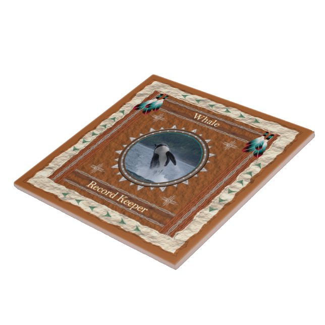 Whale - Keramik für die Aufzeichnung Fliese (Seite)