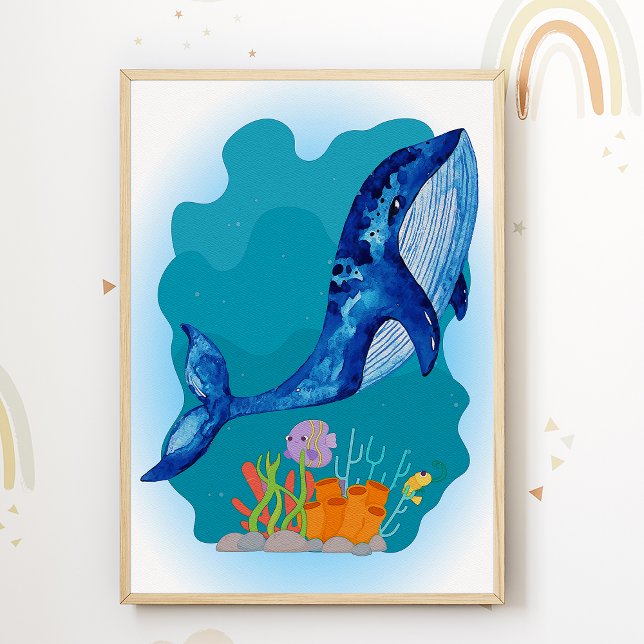 Whale Kinderzimmer Print Animal Kids Room Poster (Von Creator hochgeladen)