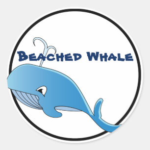 Whale - Klassischer Rundaufkleber, glänzende  Runder Aufkleber