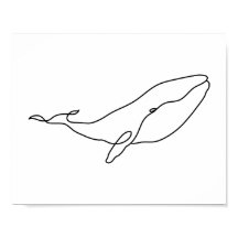 Whale , Linie Art Illustration