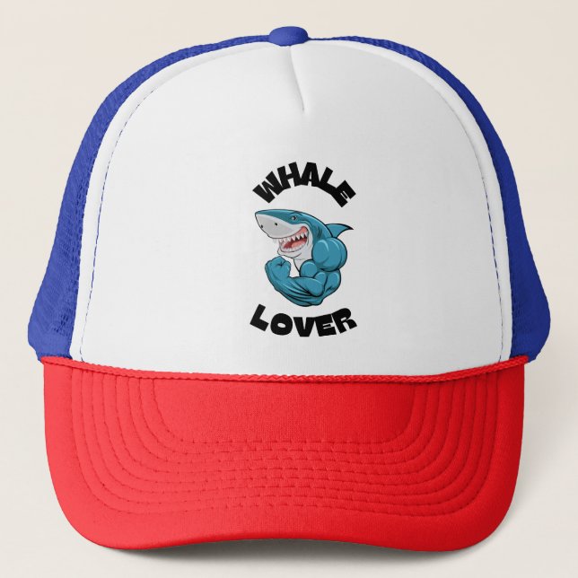Whale Lover - Fun Ocean Cap Truckerkappe (Vorderseite)