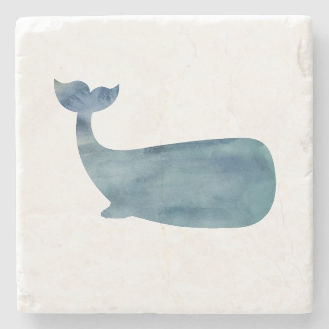 Whale Marble Stone Untersetzer (Vorderseite)
