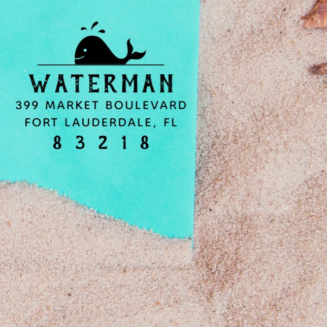 Whale | Nautische Familienname - Rücksendeadresse Permastempel (Von Creator hochgeladen)