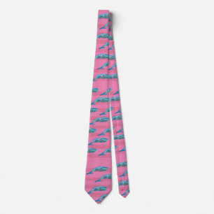 Whale Pattern Neck Tie Krawatte