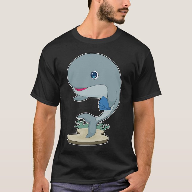 Whale Poker Poker Karten Kartenspiel T-Shirt (Vorderseite)