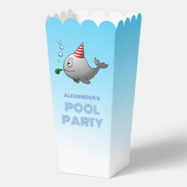 Whale Pool Party Geburtstag Geschenkschachtel
