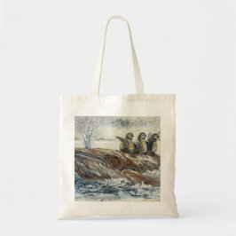 Whale Riders Whimsical Whale and Penguin Ocean Tragetasche