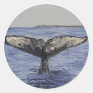 Whale Runder Aufkleber