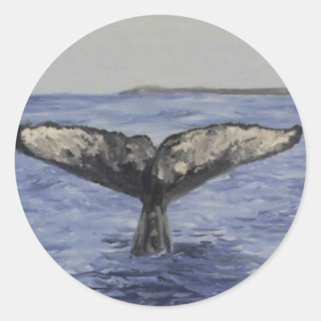 Whale Runder Aufkleber (Vorderseite)