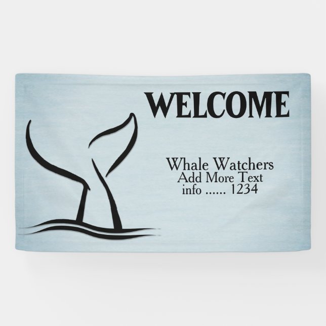 Whale Schwanz Blue Banner (Horizontal)