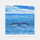 Whale Schwanz Deep Blue Ocean Serviette (Vorderseite)