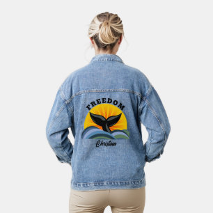 Whale-Schwanz Jeansjacke