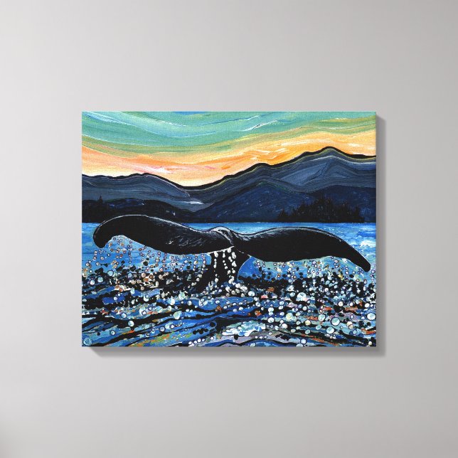 Whale Schwanz Leinwanddruck (Vorderseite)