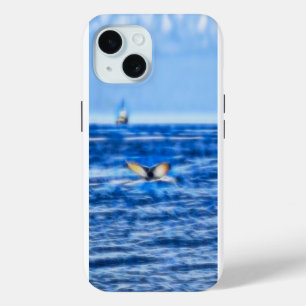 Whale Schwanz Nautical Ship Blue Ocean iPhone 15 Hülle