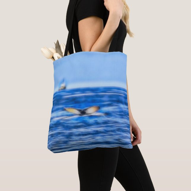Whale Schwanz Ship Deep Blue Sea Tasche (Von Nahem)