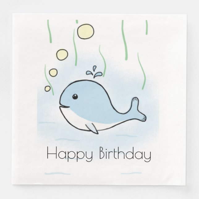 Whale Serviette (Vorderseite)