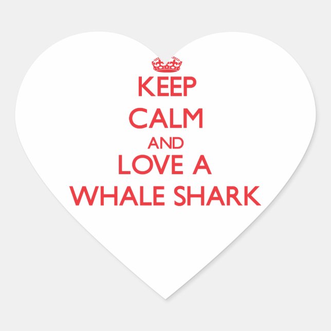 Whale Shark Herz-Aufkleber (Vorderseite)