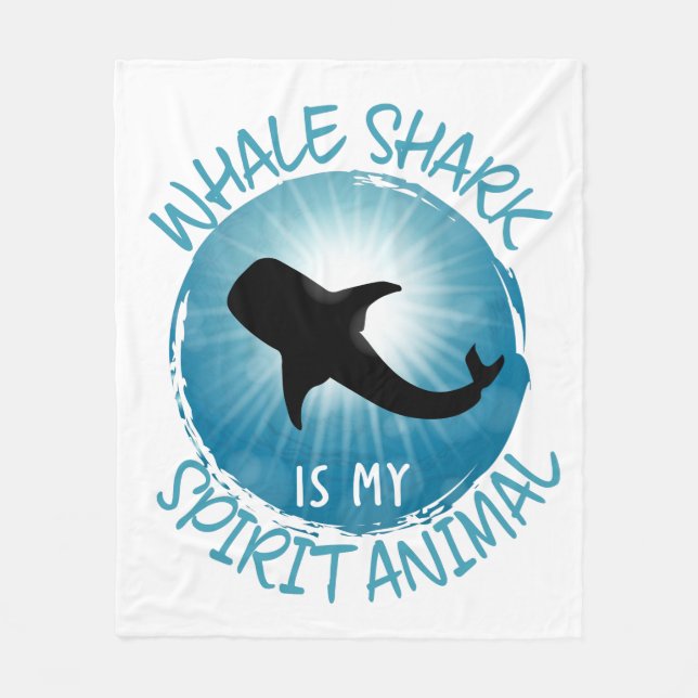 Whale Shark ist mein Geist Tier Fleecedecke (Vorderseite)