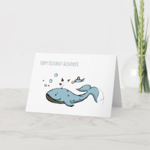 Whale Shooting cupcakes Geburtstag Gruß Karte