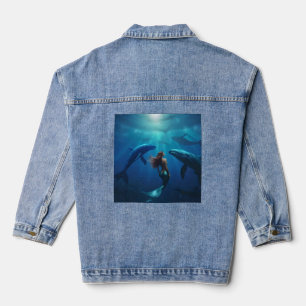"Whale Song und Sirens Song: Eine Meerjungfrau-Rei Jeansjacke