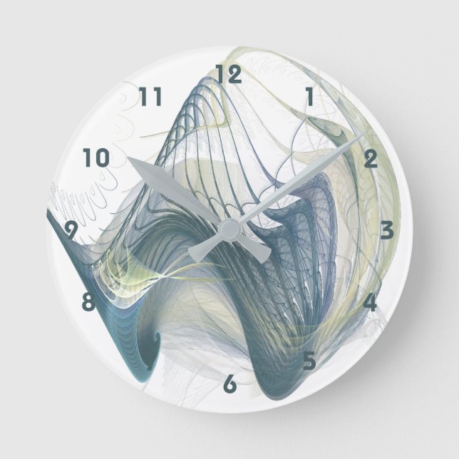 Whale Song Wall Clock Runde Wanduhr (Vorderseite)