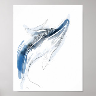 Whale Splash Poster