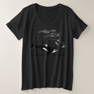 Whale T - Shirt für Frauen in Orca Plus Größe Orca