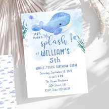 Whale Tastic Blue Birthday