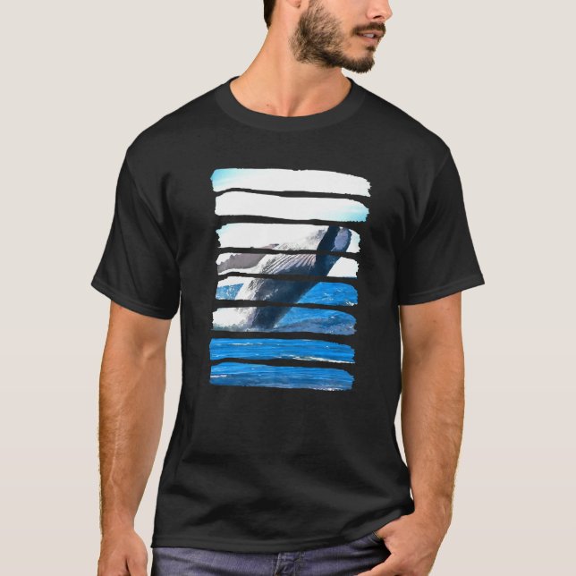 Whale Underwater Ocean Sea Nature Animal Leisure F T-Shirt (Vorderseite)