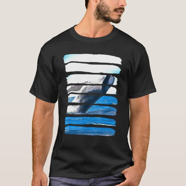 Whale Underwater Ocean Sea Nature Animal Leisure F T-Shirt (Vorderseite)